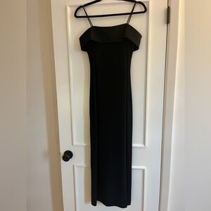 [VINTAGE] Alex Evenings Black Formal Gown Spaghetti Strap Maxi Dress Size 4